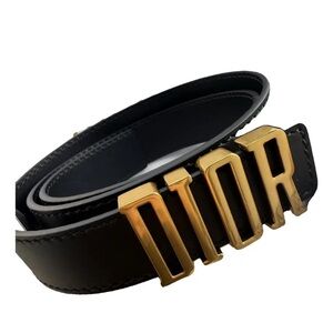 Dior D-fence leather belt 75